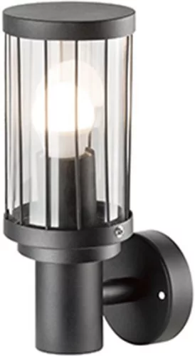 POLUX 312303 FIORD Modern Kültéri Fali Lámpa Matt Fekete E27 IP44