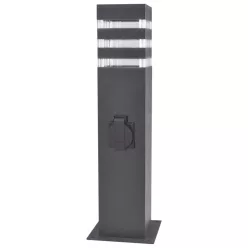   POLUX 327970 TEKSAS Modern Kültéri Állólámpa Grafit E27 IP44