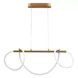   POLUX 327987 EMA Modern Led Függesztett Lámpa Fehér, Arany LED IP20