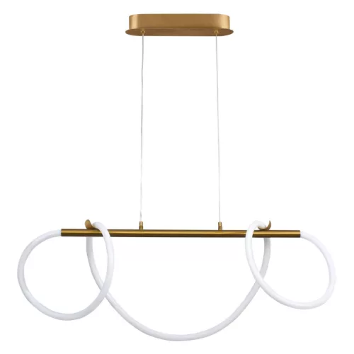 POLUX 327987 EMA Modern Led Függesztett Lámpa Fehér, Arany LED IP20