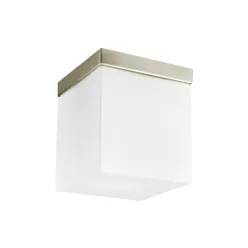   PREZENT 1510 CUBIX Kocka Mennyezeti Lámpa Nikkel, Opál E27 IP20