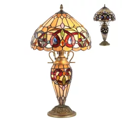  Prezent TIFFANY XXI. 1706 Asztali lámpa 2x60W/E27|1x7W/E14 IP20