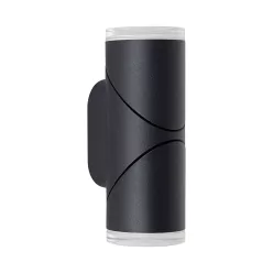   PREZENT 28210 AKARA Modern Kültéri Fali Lámpa Fekete, Átlátszó LED IP44