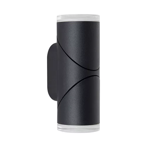 PREZENT 28210 AKARA Modern Kültéri Fali Lámpa Fekete, Átlátszó LED IP44