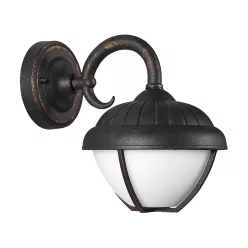   PREZENT 39017 NEBRASKA Klasszikus Kültéri Fali Lámpa Antik Bronz, Fekete LED IP44
