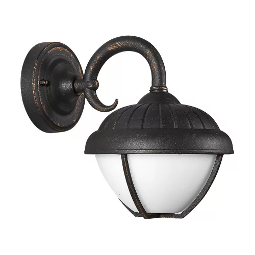 PREZENT 39017 NEBRASKA Klasszikus Kültéri Fali Lámpa Antik Bronz, Fekete LED IP44