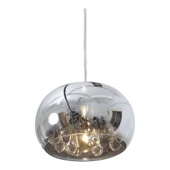   PREZENT 46057 SPHERA I. Modern Függesztett Lámpa Króm, Átlátszó G9 IP20