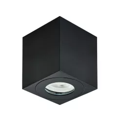   PREZENT 48623 ALUX IP II. Kocka Mennyezeti Lámpa Matt Fekete GU10 IP20