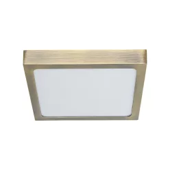   PREZENT 49063 LENYS Négyzetes Mennyezeti Lámpa Antik Bronz, Fehér LED IP20