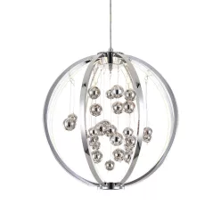   PREZENT 61300 GALACTICA Glamour Függesztett Lámpa Fehér, Króm LED IP20