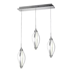   PREZENT 61306 SAKURA Többágú Függesztett Lámpa Fehér, Króm LED IP20