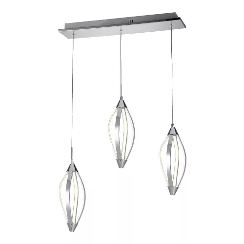 PREZENT 61306 SAKURA Többágú Függesztett Lámpa Fehér, Króm LED IP20
