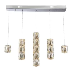   PREZENT 62403 POLAR Kristály Függesztett Lámpa Króm, Átlátszó LED IP20