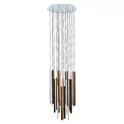   PREZENT 64405 LA VELA Többágú Függesztett Lámpa Króm, Fekete, Kávé, Réz, Ezüst LED IP20