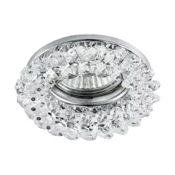   PREZENT 71025 Crystals Kristály Spot Lámpa Króm, Átlátszó GU10 IP20