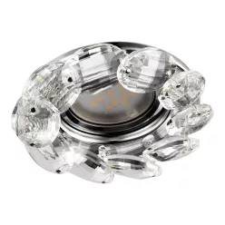   PREZENT 71073 Crystals Kristály Spot Lámpa Króm, Átlátszó GU10 IP20