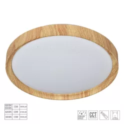 PREZENT 71330 WOODEN Ufo Lámpa Fehér, Világos Fa LED IP20