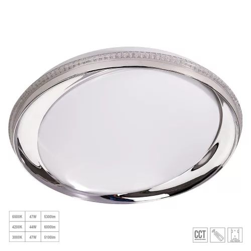 PREZENT 71335 VALLI Ufo Lámpa Fehér, Króm, Átlátszó LED IP20