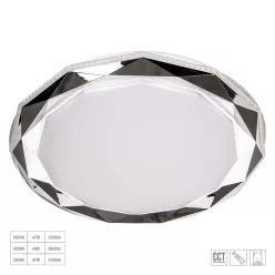   PREZENT 71336 ZAO Ufo Lámpa Fehér, Króm, Átlátszó LED IP20