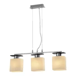   PREZENT 75460 FIRENZA Ernyős Függesztett Lámpa Fehér, Króm, Wenge E27 IP20