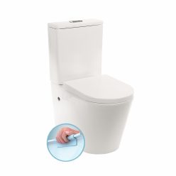   Paulo rimless WC combi with bottom/rear outlet and soft close seat