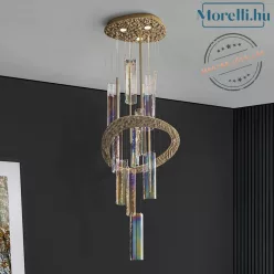 függesztett lámpa pezsgő színű vázzal és üveg testtel beltéri használatra patrizia_volpato-7700-s180-clear - moretti.hu