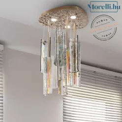 függesztett lámpa pezsgő színű vázzal és üveg testtel beltéri használatra patrizia_volpato-7700-s80-clear - moretti.hu