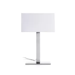 RENDL PLAZA M asztali lámpa fehér króm 230V LED E27 15W