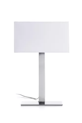 RENDL PLAZA M asztali lámpa fehér króm 230V LED E27 15W