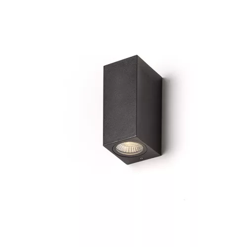 RENDL KUBI II antracitszürke 230V LED 2x3W 56° IP54 3000K