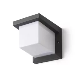 RENDL HIDE SQ fali lámpa antracit 230V LED E27 15W IP44