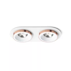   RENDL SHARM R II süllyesztett lámpa fehér réz 230V LED 2x10W 24° 3000K