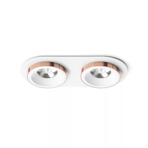 RENDL SHARM R II süllyesztett lámpa fehér réz 230V LED 2x10W 24° 3000K