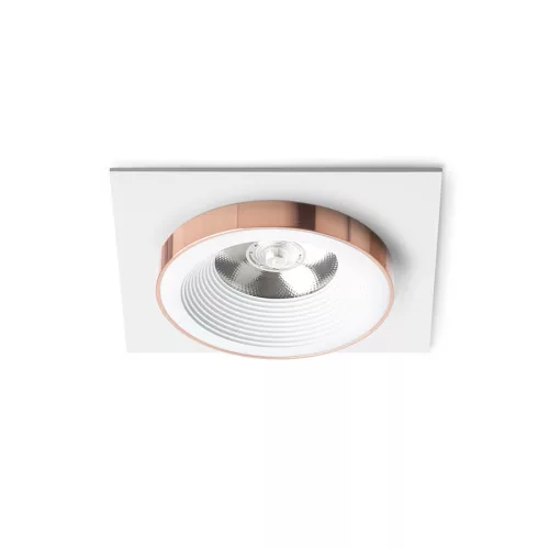 RENDL SHARM SQ I süllyesztett lámpa fehér réz 230V LED 10W 24° 3000K