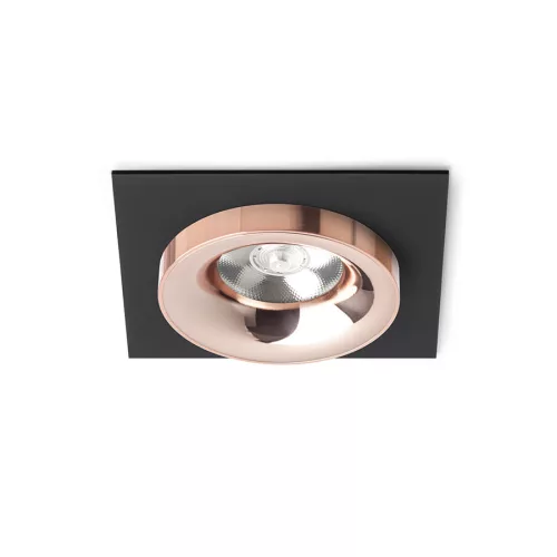 RENDL SHARM SQ I süllyesztett lámpa fekete réz/réz 230V LED 10W 24° 3000K
