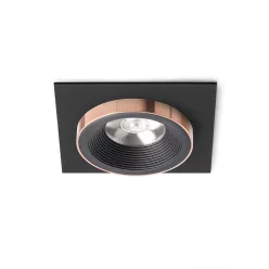   RENDL SHARM SQ I süllyesztett lámpa fekete/fekete réz 230V LED 10W 24° 3000K