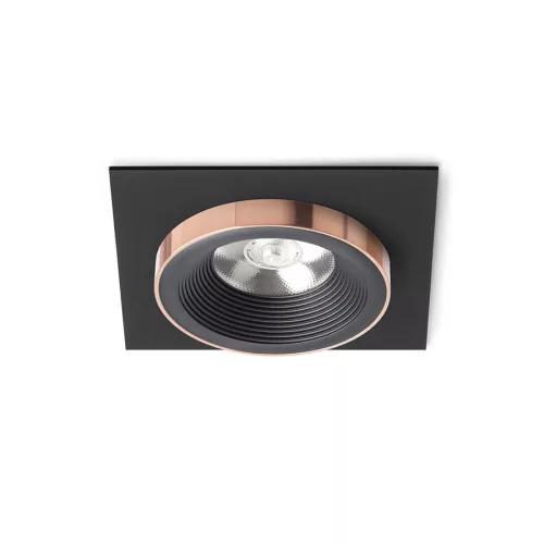 RENDL SHARM SQ I süllyesztett lámpa fekete/fekete réz 230V LED 10W 24° 3000K