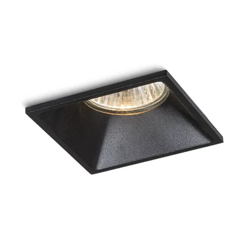 RENDL ZURI SQ süllyesztett lámpa fekete 230V GU10 35W