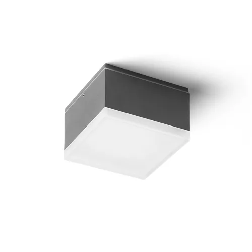 RENDL ORIN SQ mennyezeti lámpa antracit szatinált akril 230V LED 10W IP54 3000K