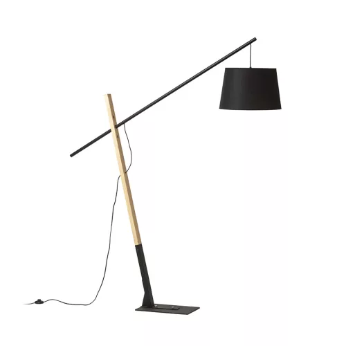 RENDL DANTE állólámpa fekete fa 230V LED E27 15W