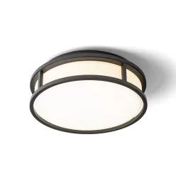   RENDL GRANDE LED 25 mennyezeti lámpa opálüveg/fekete 230V LED 12W IP44 3000K