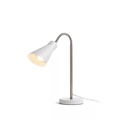 RENDL ANIKA asztali lámpa matt fehér matt nikkel 230V LED E27 15W