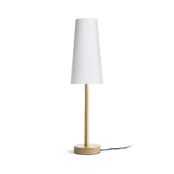   RENDL MAUI/CONNY 15/30 asztali lámpa Polycotton fehér/fa 230V LED E27 11W