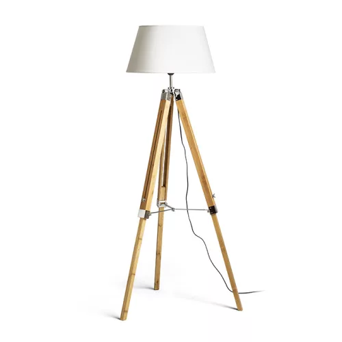 RENDL ALVIS/AMBITUS 46 állólámpa fehér bambusz/króm 230V LED E27 15W
