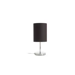   RENDL NYC/RON 15/20 asztali lámpa Polycotton fekete/króm 230V LED E27 15W