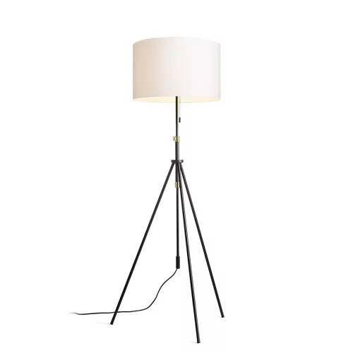 RENDL LUTON/RON 55 állólámpa Polycotton fehér/fekete/fém 230V LED E27 15W