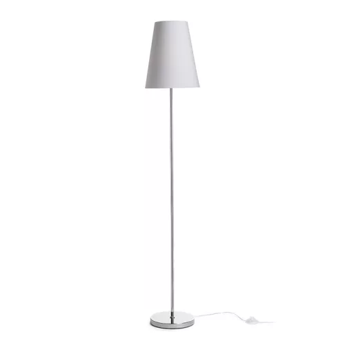 RENDL NYC/CONNY 25 állólámpa Polycotton fehér/króm 230V LED E27 15W