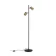 RENDL FLYNN II állólámpa fekete/szálcsiszolt sárgaréz 230V LED GU10 2x9W