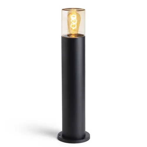 RENDL R14497 QUINN Modern Kültéri Állólámpa Borostyánsárga Üveg IP44