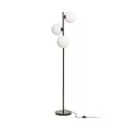   RENDL ETHERIA állólámpa fekete opálüveg 230V LED G9 3x7W